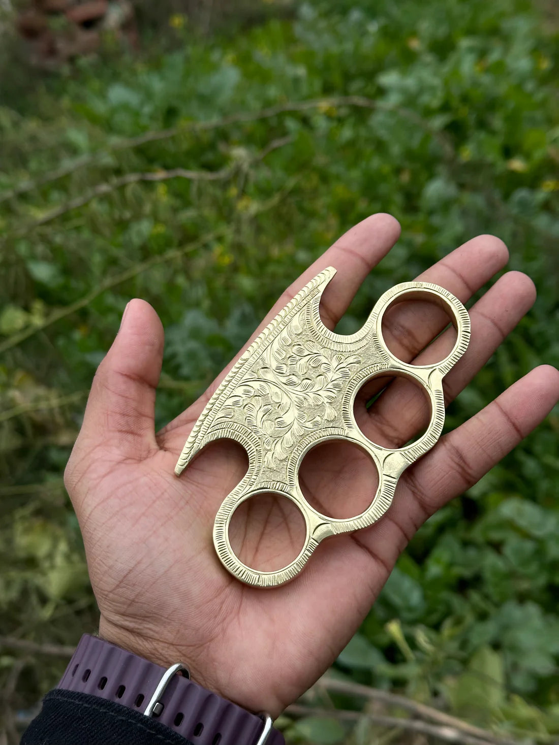 Handmade brass engraved