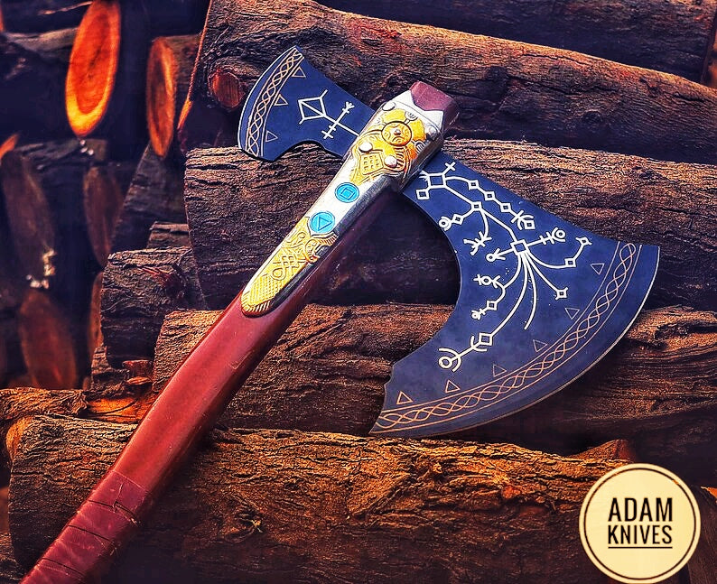 Custom Handmade God of War Kratos Leviathan Axe Replica Leviathan Axe God of War