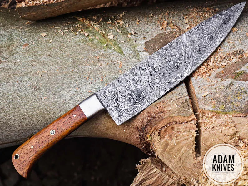 Handmade Damascus Steel Chef Knife, Kitchen Knife, Razor Sharp Professional Meat Cutting Knife