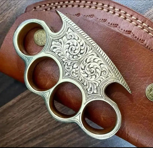 Brass engraved knuckle