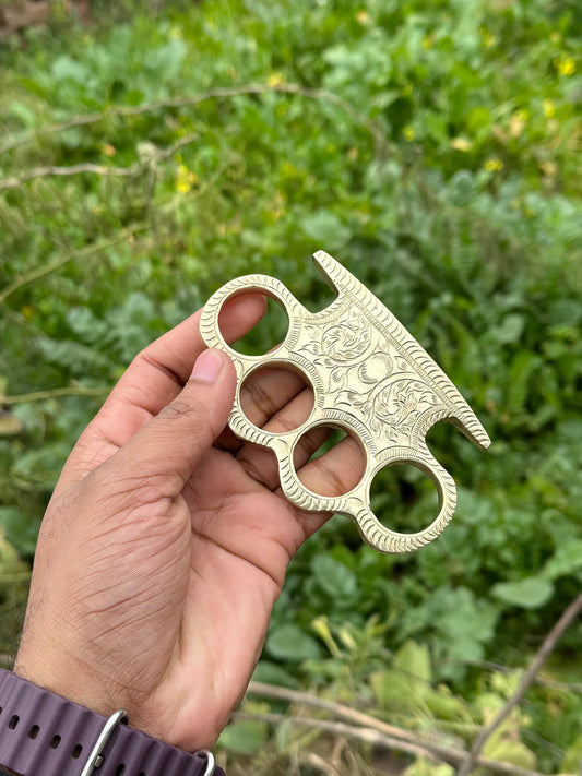 Handmade engraved brass