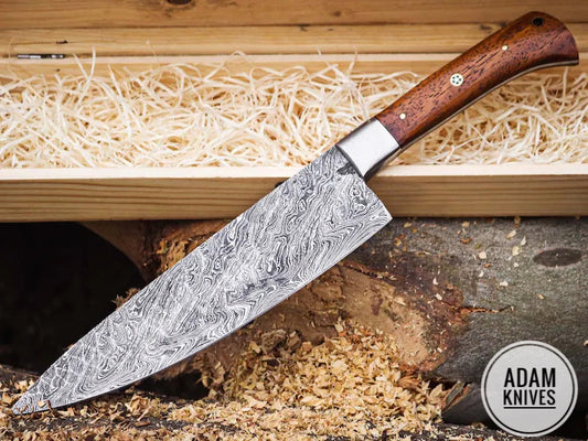 Handmade Damascus Steel Chef Knife, Kitchen Knife, Razor Sharp Professional Meat Cutting Knife