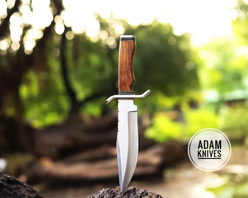 Handmade Stainless Steel blade hunting Bowie knife, Outdoor knife, Camping Knife, Rambo Knife With Pakka Wood handle, Steel Guard & Pommel