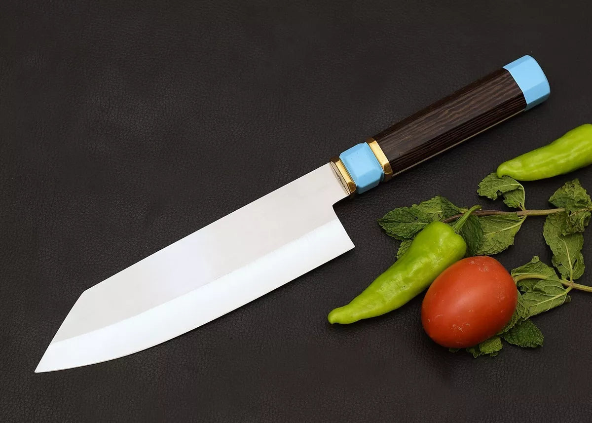 HAND FORGED 13'' INCHS CARBON STEEL CHEF KITCHEN KNIFE WITH RESIN HANDLE