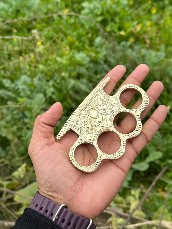 Handmade engraved brass