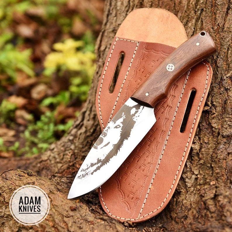 Hunting Full Tang Camping Skinning Bush craft Knife Groomsman Gift