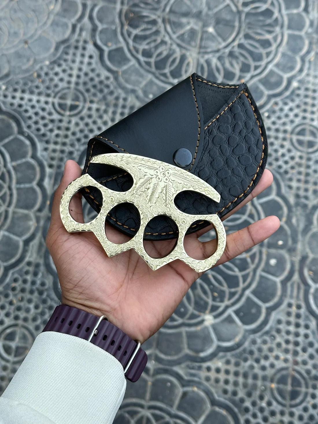 Handmade Engraved Brass knuckle