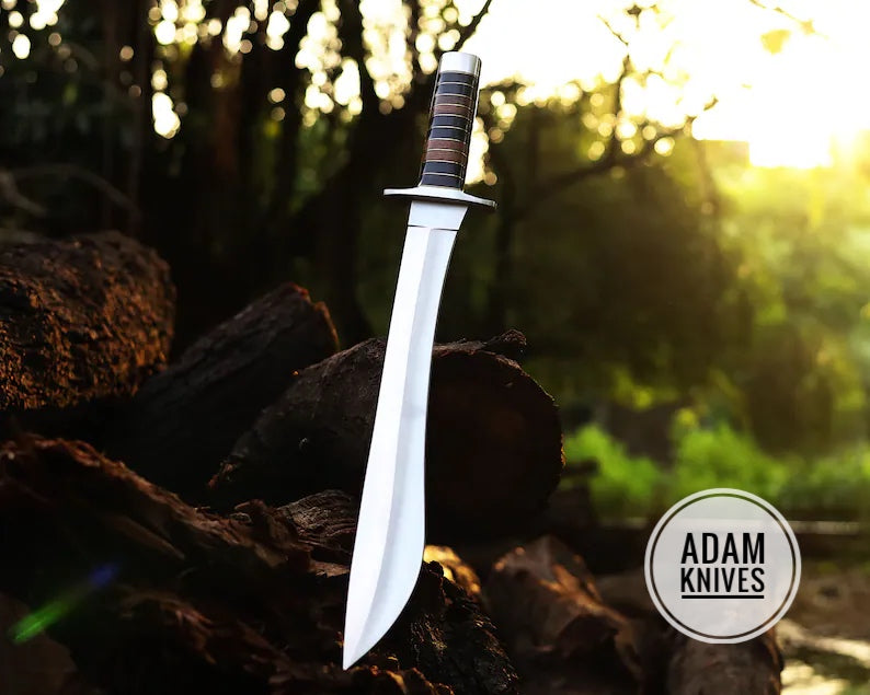 Hand Made J2 Steel Hunting Sword, Multi Functional Sword, Outdoor Sword, With Horn & Wood Handle