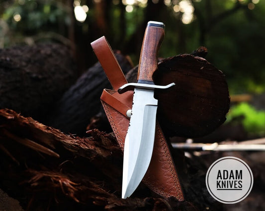 Handmade Stainless Steel blade hunting Bowie knife, Outdoor knife, Camping Knife, Rambo Knife With Pakka Wood handle, Steel Guard & Pommel