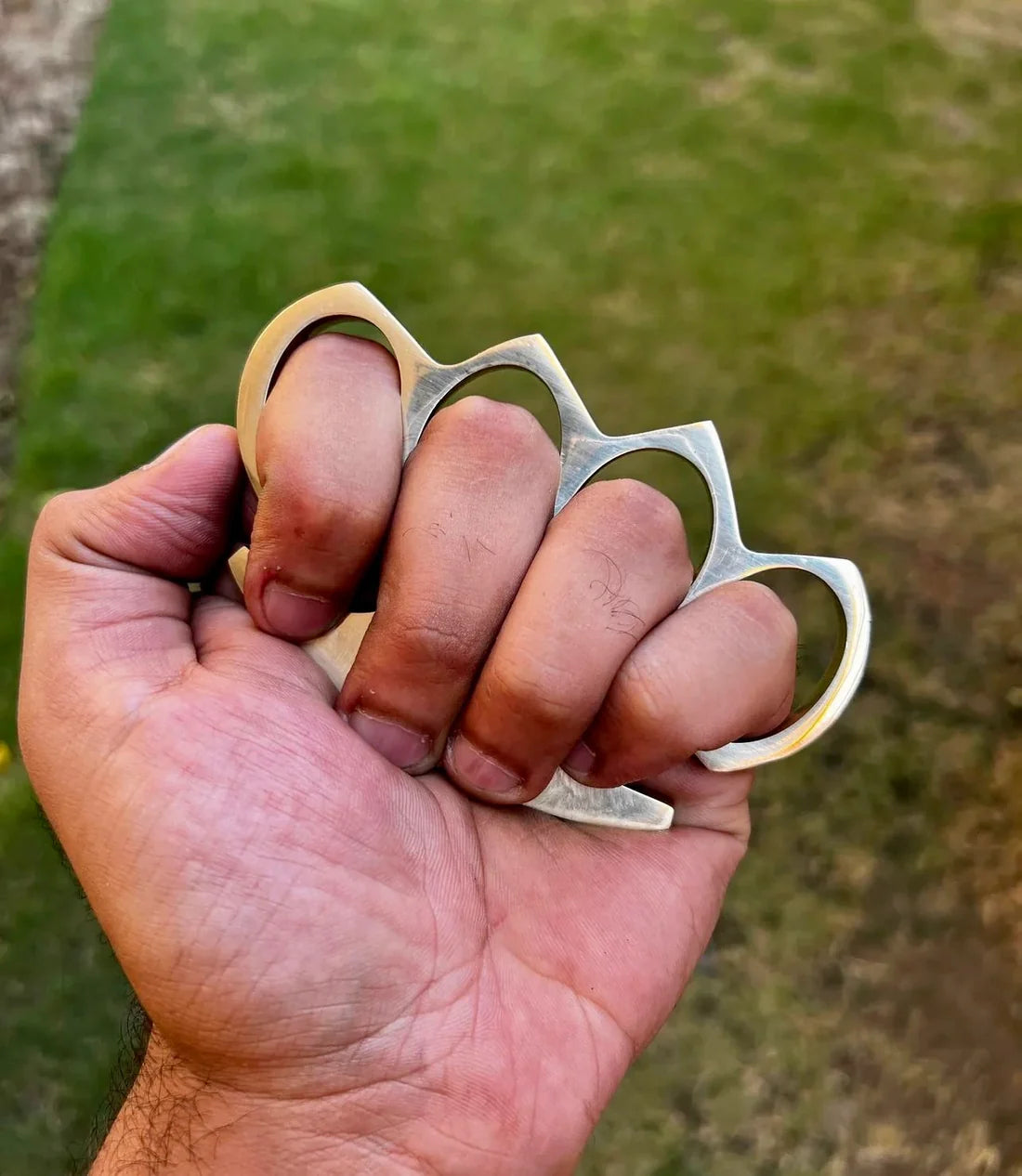 Brass knuckle Hand Casted Brass