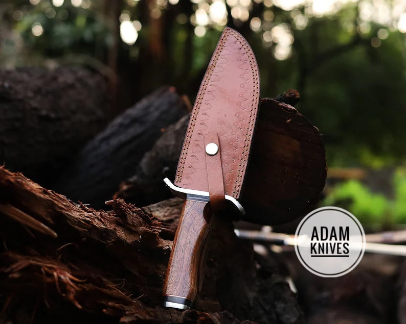 Handmade Stainless Steel blade hunting Bowie knife, Outdoor knife, Camping Knife, Rambo Knife With Pakka Wood handle, Steel Guard & Pommel