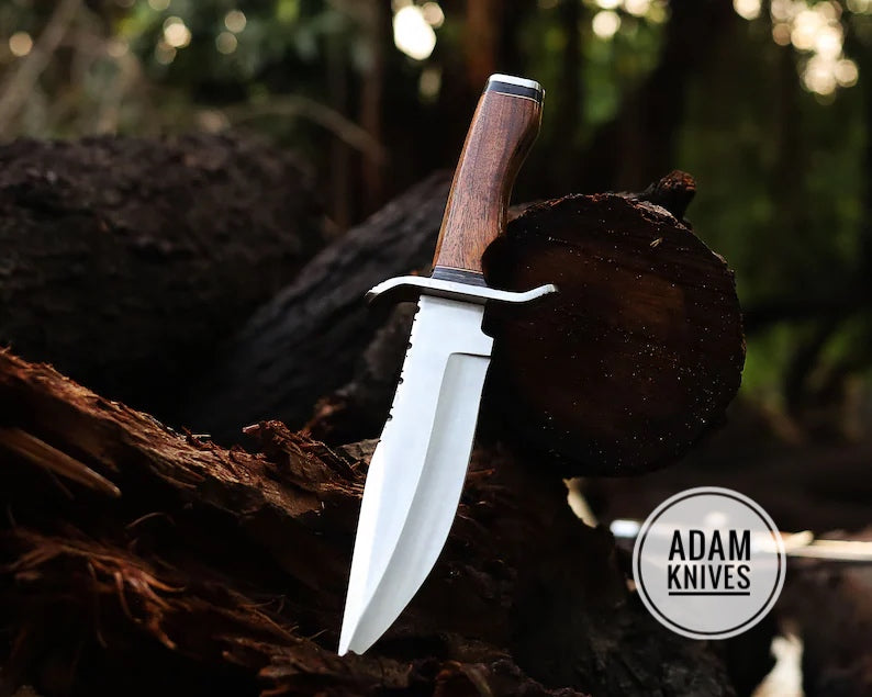 Handmade Stainless Steel blade hunting Bowie knife, Outdoor knife, Camping Knife, Rambo Knife With Pakka Wood handle, Steel Guard & Pommel