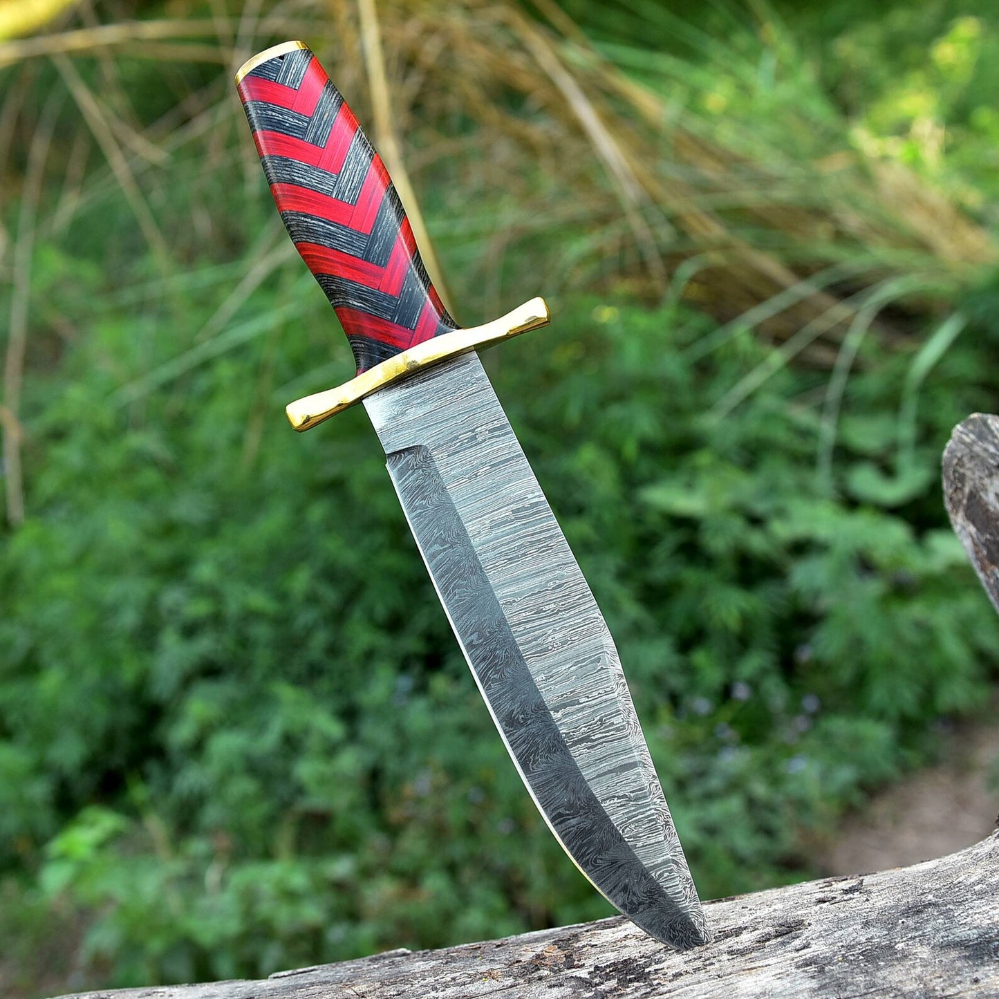 EDC Knife, Best Birthday & Anniversary Gift, Gift For Him, Christmas gift  Handmade Damascus Steel Blade Bowie Knife