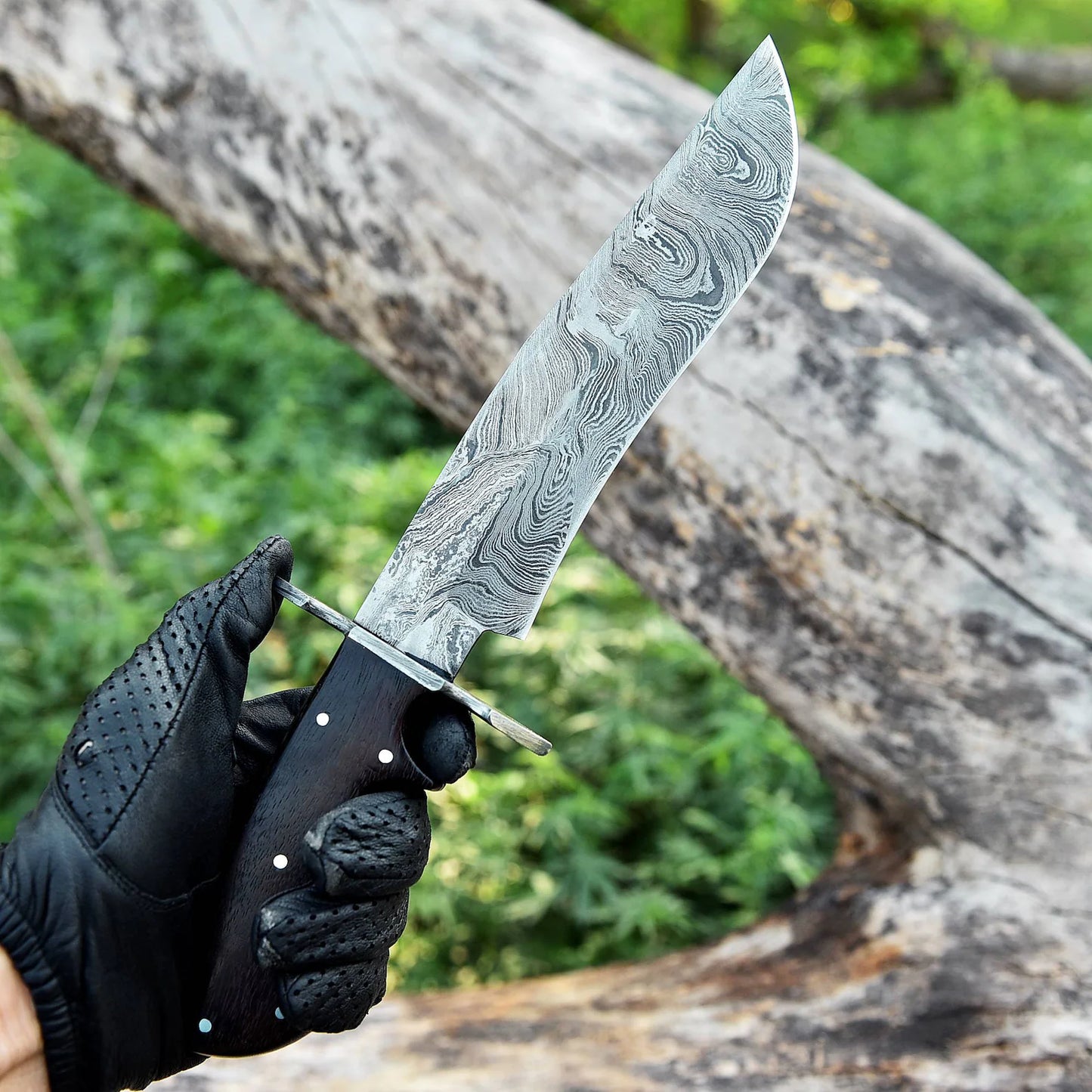 Best Damascus Steel Blade Bowie Knife, EDC Knife, Best Birthday & Anniversary Gift, Gift For Him, Christmas gift