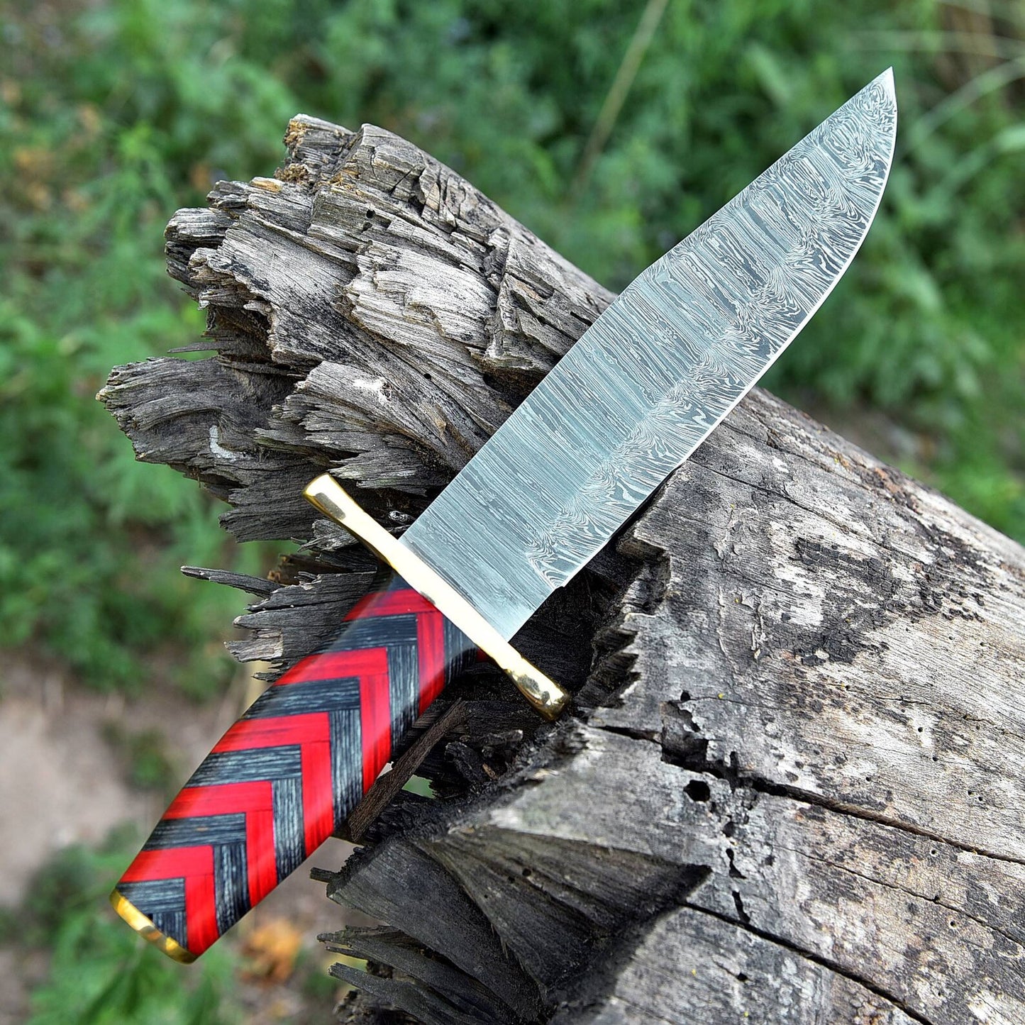 EDC Knife, Best Birthday & Anniversary Gift, Gift For Him, Christmas gift  Handmade Damascus Steel Blade Bowie Knife