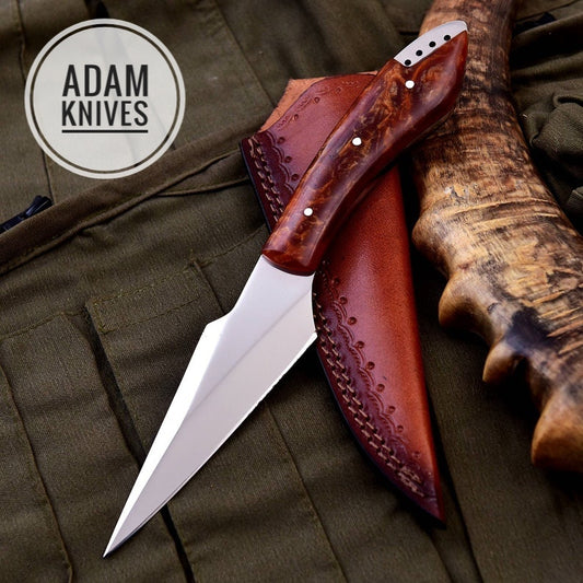 Stainless Steel Hunting Knife | Camping Gear Knife and Sheath