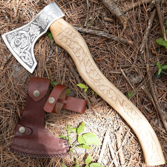 Medieval Viking Bearded Outdoor Axe - High Carbon Steel