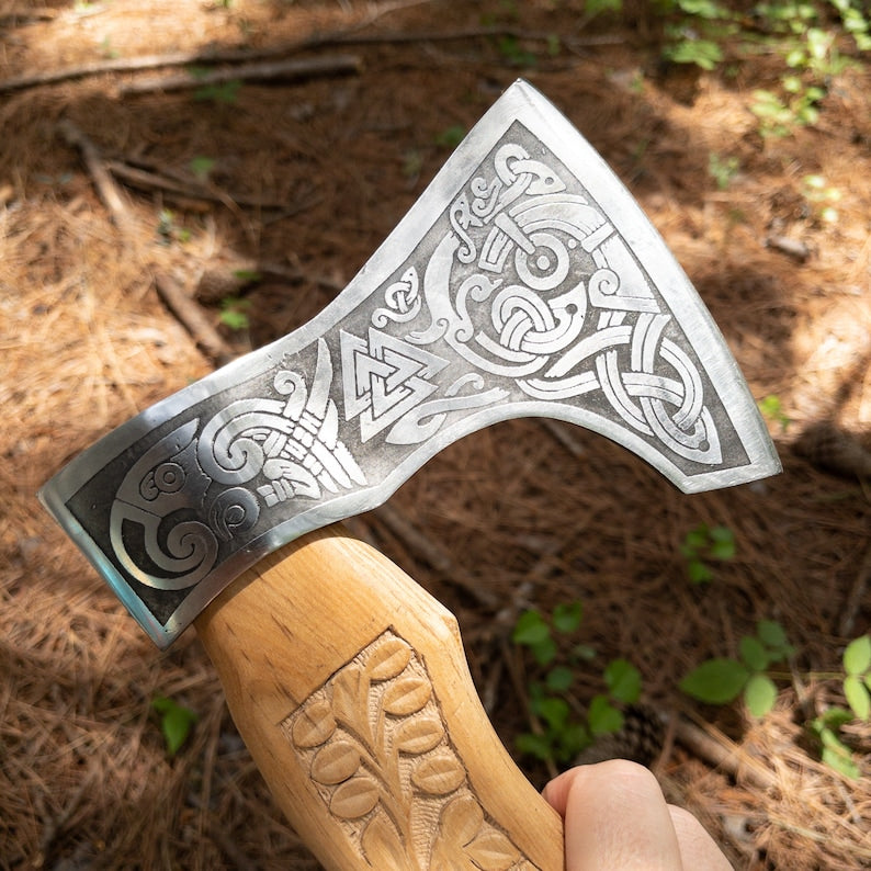 Medieval Viking Bearded Outdoor Axe - High Carbon Steel