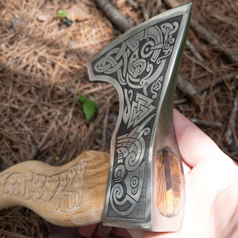 Medieval Viking Bearded Outdoor Axe - High Carbon Steel