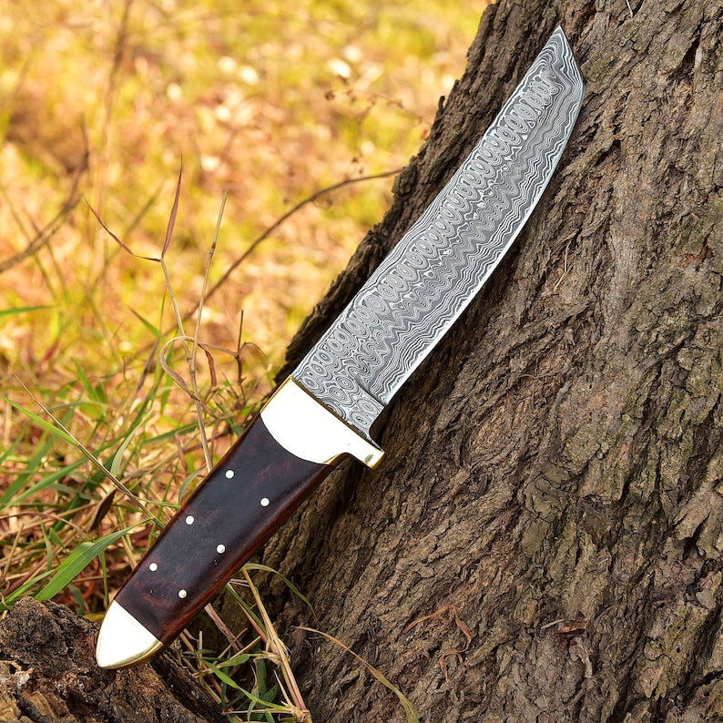 American Tanto Kurinkiru  Hunting Knife With Leather Sheath