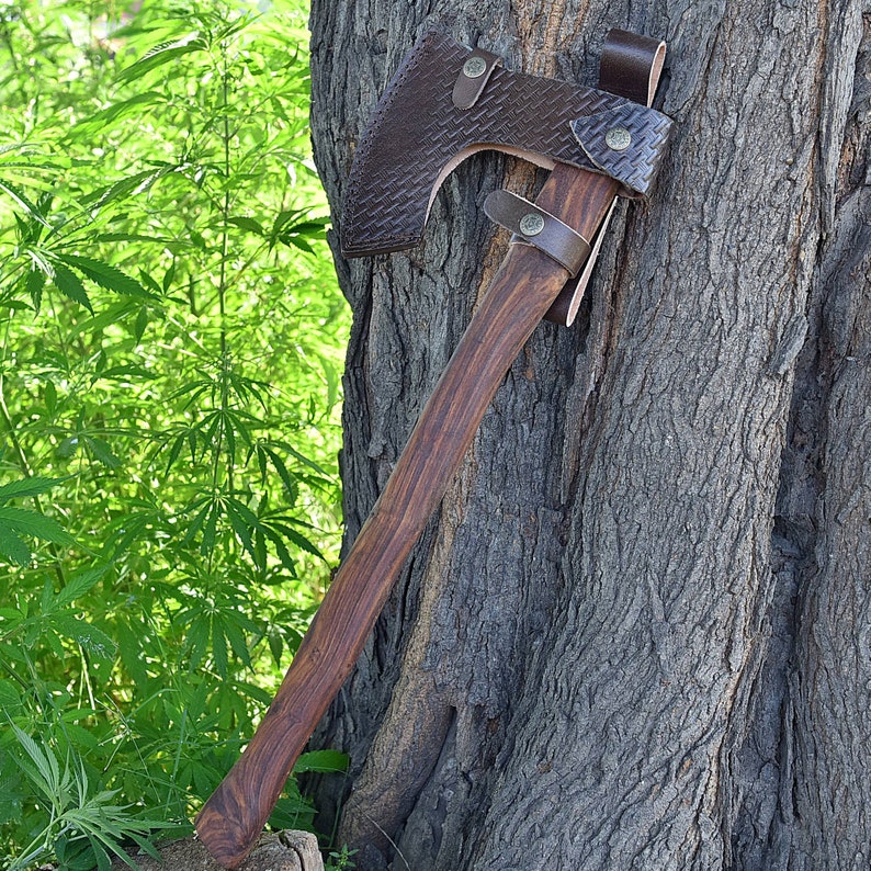 Medieval Viking Ornate Bearded Axe - Hand Crafted Carbon Steel Engraved