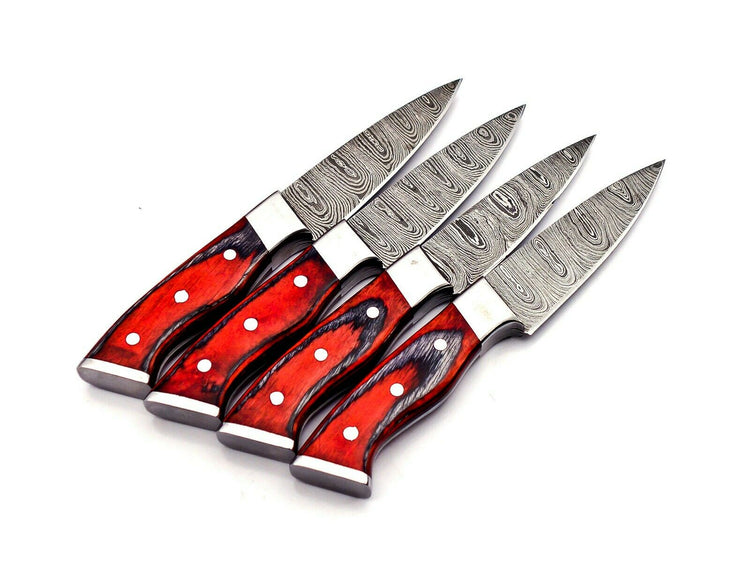 4 Piece Steak Knife Set With Leather Bag Sharp