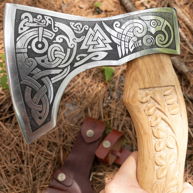 Medieval Viking Bearded Outdoor Axe - High Carbon Steel