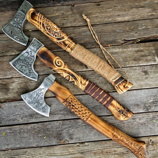 Lots Of 3 Viking Axes | Norse Inspired Ornate Decorative Medieval