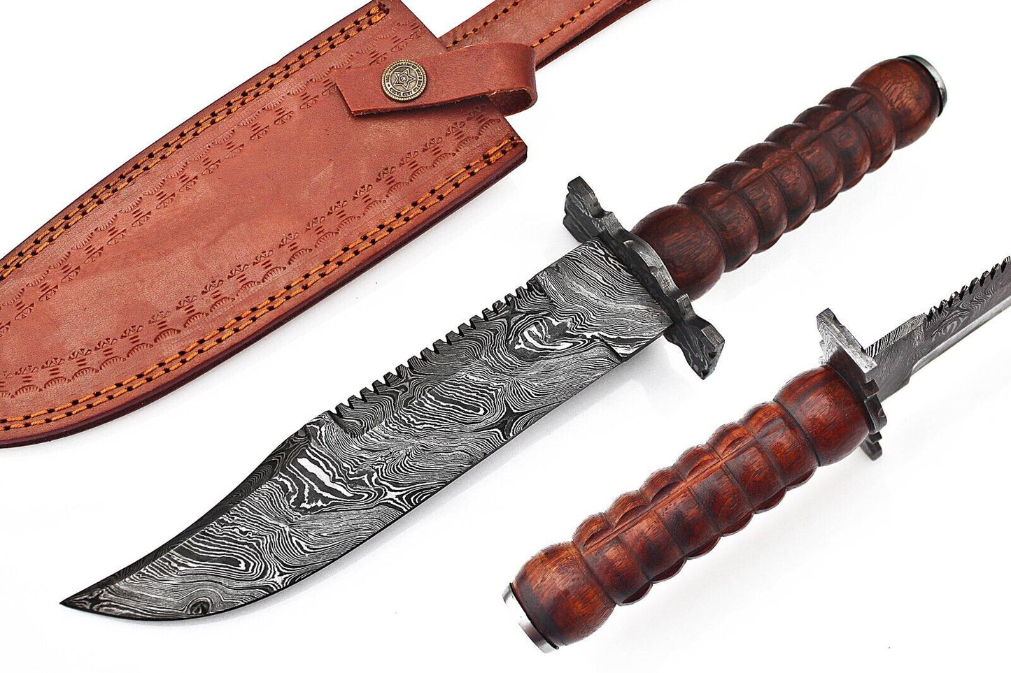 Custom Made Damascus Steel Hunting Knife / Bowie Knife FR 20018755