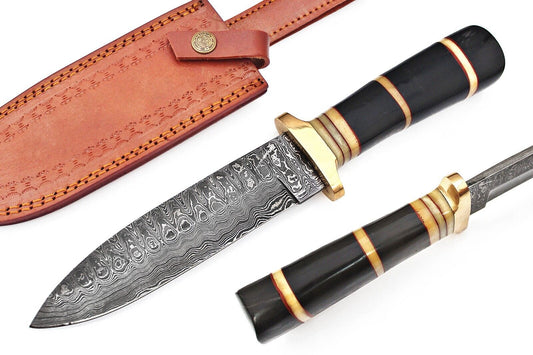 Custom Made Damascus Steel Hunting Knife / Bowie Knife FR 20018752