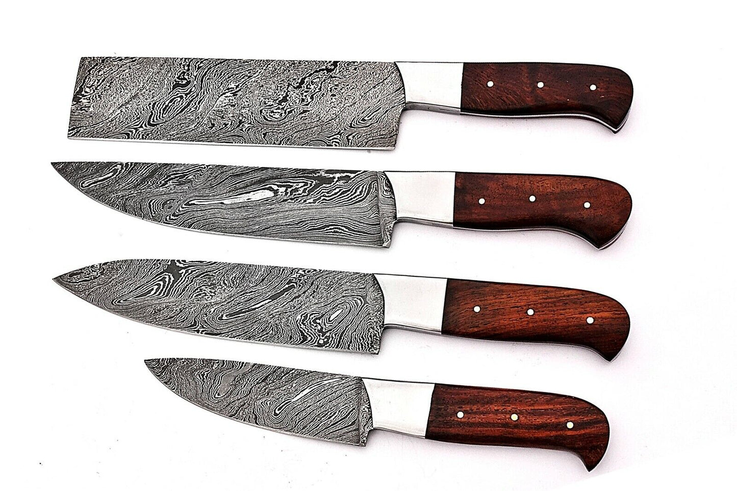 Damascus Steel Personalized Kitchen / BBQ / Chef Knives 4 Pcs.Set FR-2001106