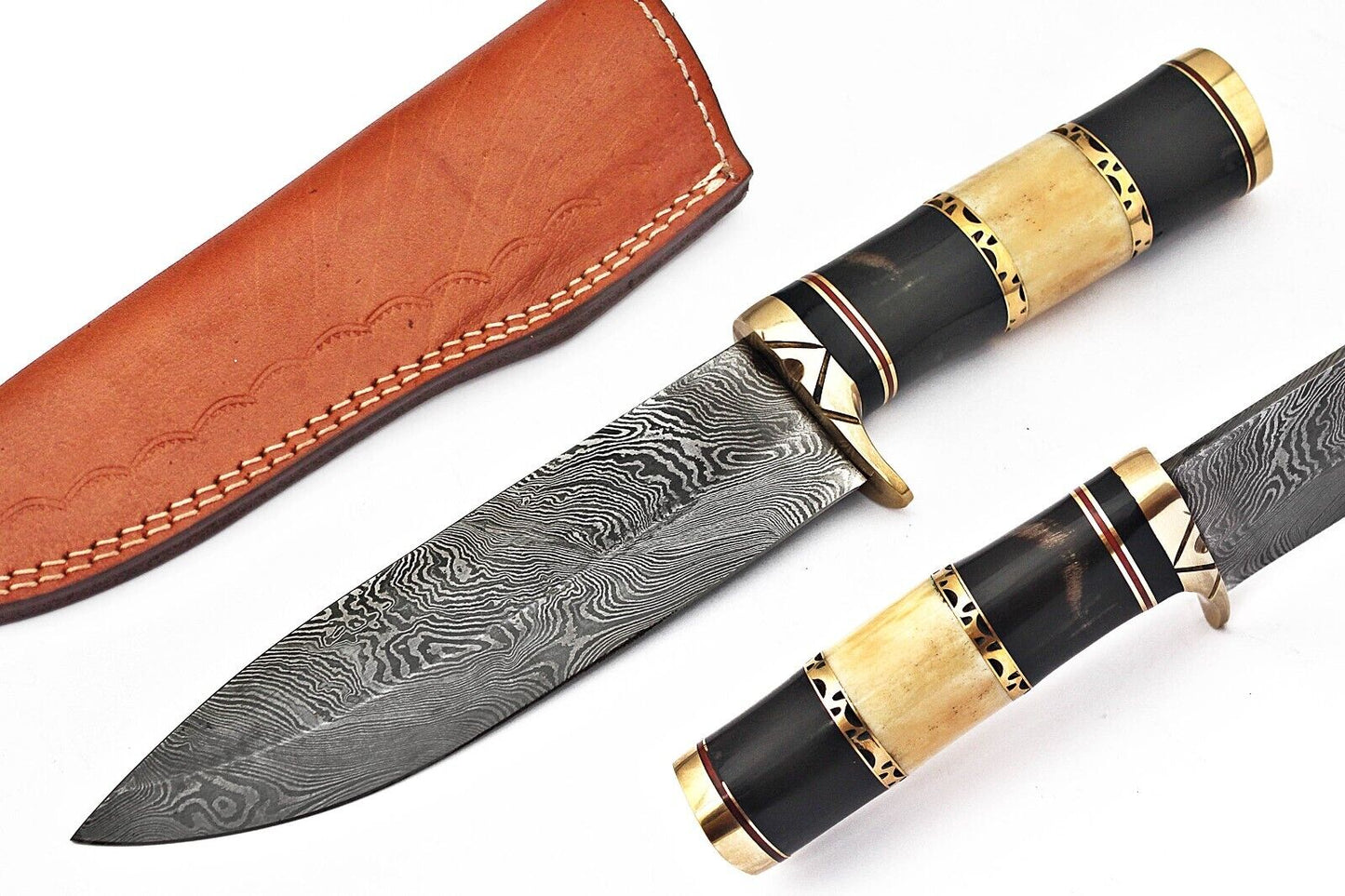 Custom Made Damascus Steel Hunting Knife / Bowie Knife FR 20018717