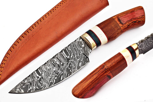 Custom Made Damascus Steel Hunting Knife / Bowie Knife FR 20015686